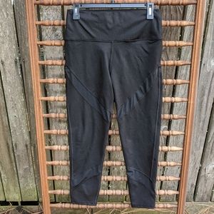 AE Aerie Leggings Black L Long Mesh New Chill